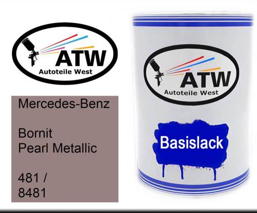 Mercedes-Benz, Bornit Pearl Metallic, 481 / 8481: 500ml Lackdose, von ATW Autoteile West.